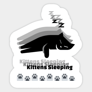 Kittens sleeping cute cats Sticker